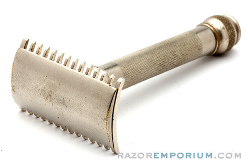 1918 Gillette Old Type Ball End Khaki Service DE Razor Set Army Issue
