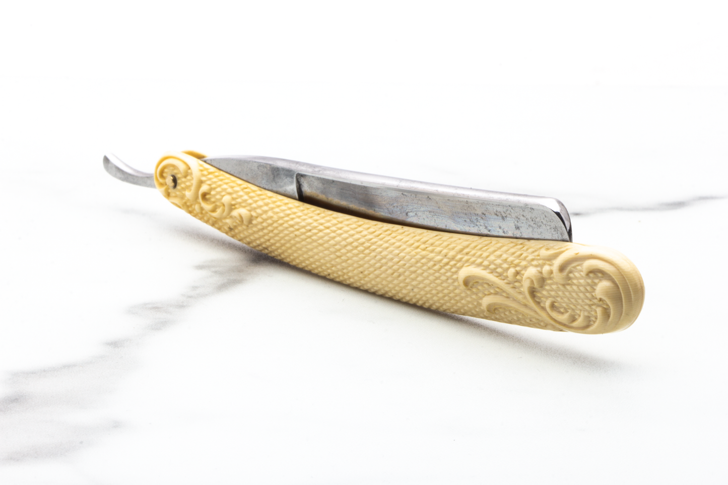 3/16" Vintage Restored Geneva Cutlery Co Straight Razor With Celluloid Scales