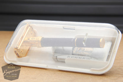 Gillette 1969 Gold Super Adjustable / Super 109 Safety Razor - Long Handle