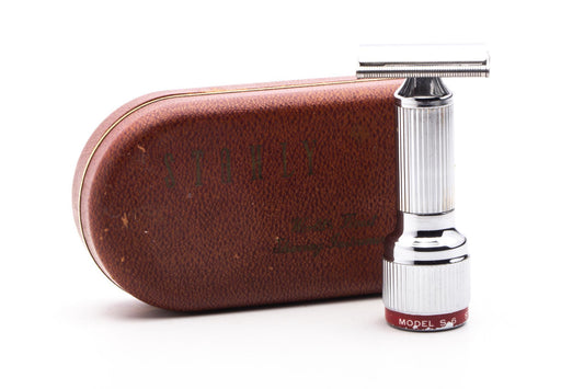 1940's Stahly Model S-6 Live Blade Wind-Up Vibrating Double Edge Safety Razor Set | Original Condition