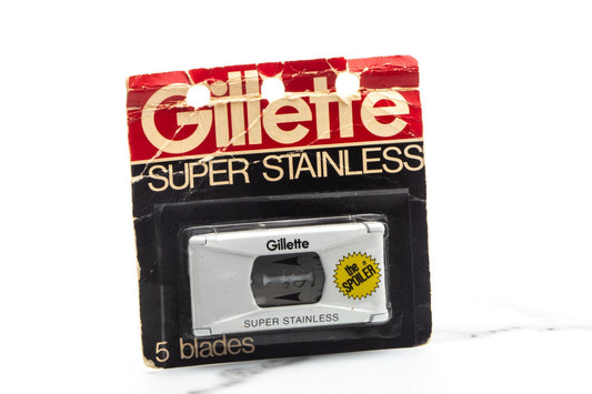 Gillette Super Stainless 80's Double Edge (5) - New Old Stock (NOS) Razor Blades
