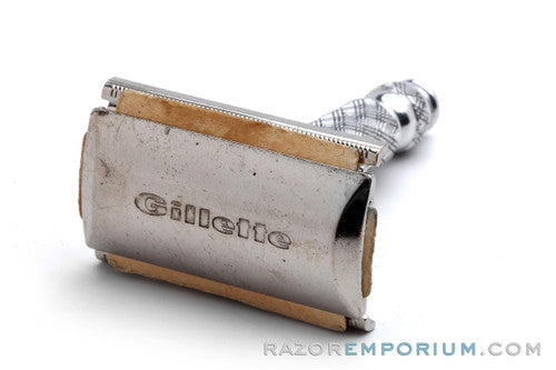 1970 Gillette Ball End Tech Travel Spiral Handle Razor Marcus Regs P2