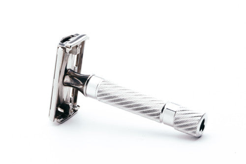 Gillette 1948 Executive DE Safety Razor Set w/ Ostrich Leather Case, Blade Bank, and Original Box