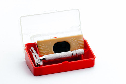 1940's Super Speed Double Edge + Red Case & Blade Dispenser