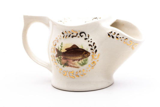 Vintage Ceramic Fish Shaving Scuttle