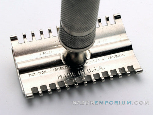 1930's Gillette NEW Short Comb Somerset Travel DE Safety Razor | Nickel Revamp