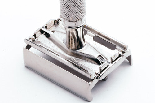 1950's Gillette British Rocket Safety Razor Set | Factory Nickel Revamp