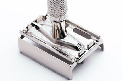 1950's Gillette British Rocket Safety Razor Set | Factory Nickel Revamp