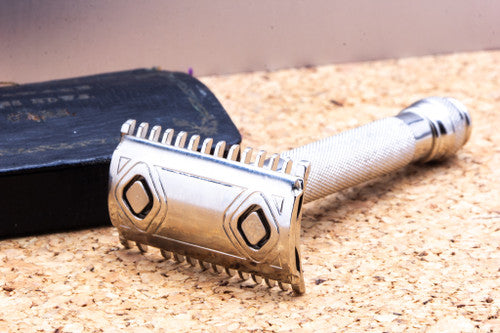 1930's Gillette Goodwill Double Edge Safety Razor with Case | Factory Nickel Revamp