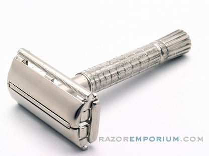 1960 F4 Gillette Flair Tip Super Speed Safety DE Razor | Factory Nickel Revamp