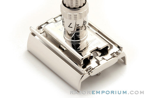 1966 Gillette Slim Adjustable L1 DE Safety Razor Rhodium Revamp