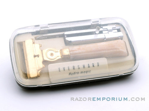 1950's Eversharp Schick Hydro-Magic Injector Safety Razor w/ Case & Injector