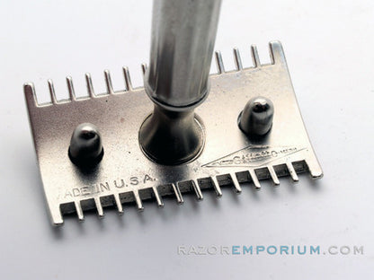 1917 Gillette Ball End Old Type DE Safety Razor  | Factory Nickel Revamp