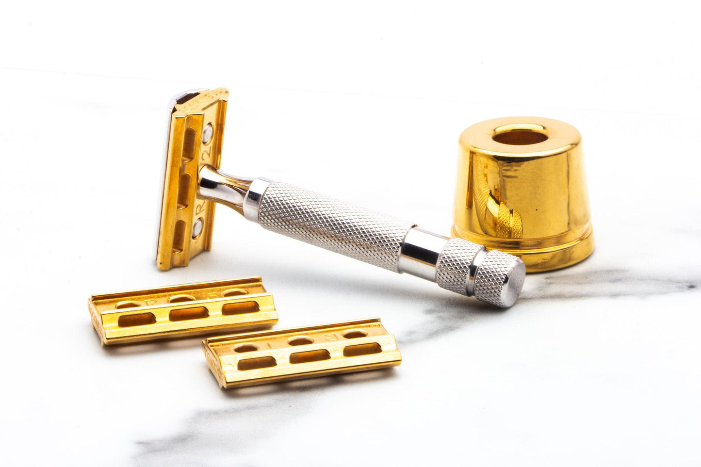Rockwell 6S Double Edge Safety Razor - Prospector Edition with 24K Gold Razor Stand | Pre-Owned