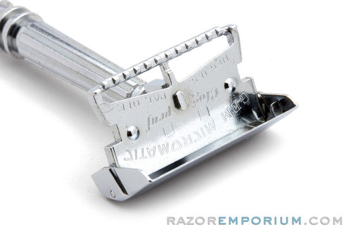 1930's GEM Micromatic "Clog Proof" Razor Single Edge TTO in Case