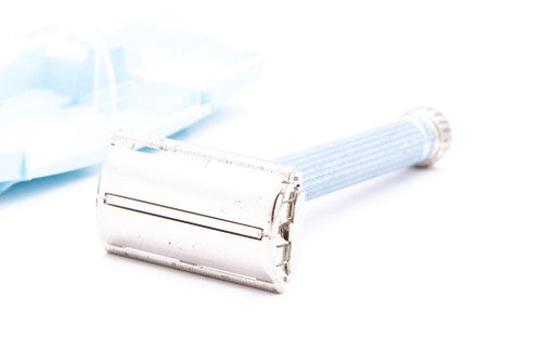 1966 Gillette L4 Blue Star Lady Gillette DE Safety Razor