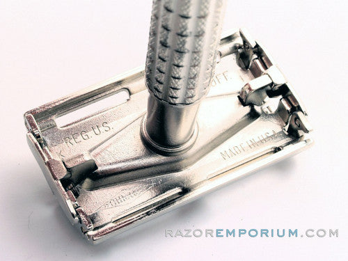 1965 K1 Gillette Flair Tip Super Speed Safety DE Razor | Factory Nickel Revamp