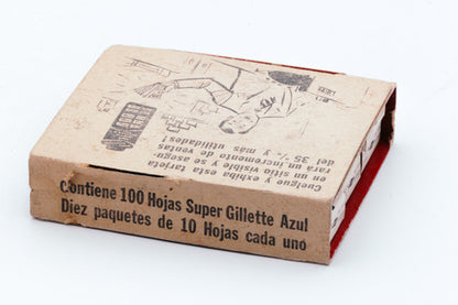 New Old Stock - 100 Gillette Super Blue Blades - Made in Argentina - Double Edge Razor Blades