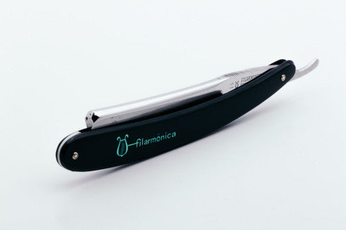 7/8" Filarmonica Doble Temple #14 Straight Razor w/ Coffin & Black\Teal Scales| Spain
