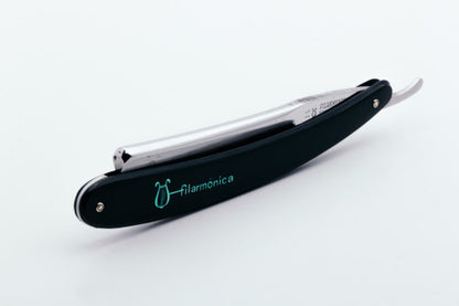 7/8" Filarmonica Doble Temple #14 Straight Razor w/ Coffin & Black\Teal Scales| Spain
