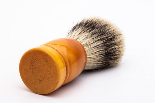 Baton Pure Badger 7644 Set in Rubber Shave Brush | Vintage Restored