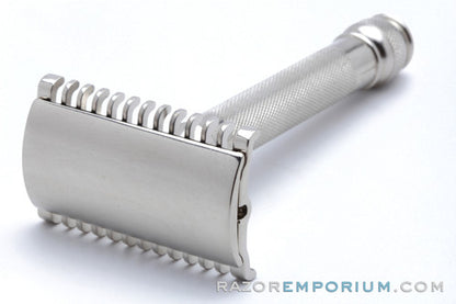 1930's Gillette NEW Ball End Long Comb Razor w/ replica handle | Nickel Revamp