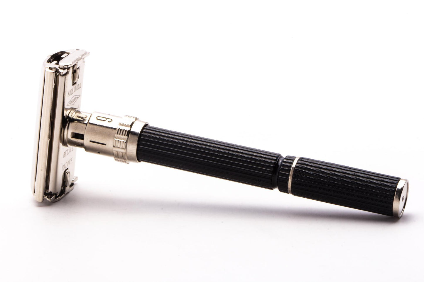 1976 W1 Gillette Super Adjustable 109 Adjustable DE Safety Razor | Factory Nickel Revamp
