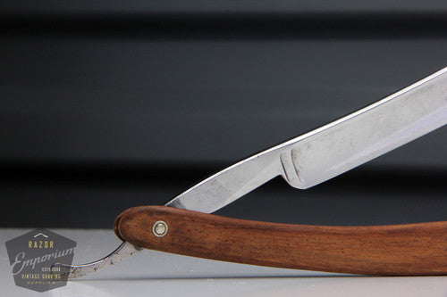 5/8" Half Hollow straight edge razor | w/ Original Wood Scales