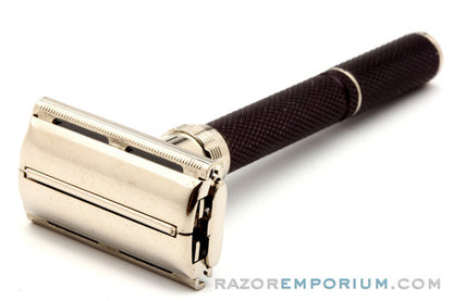 1981 B4 Gillette Super Adjustable "Black Beauty" DE Safety Razor Set