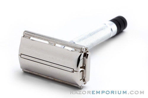 1951 Gillette Black Tip Super Speed TTO DE Razor Set W4