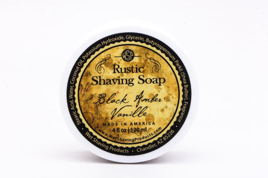 WSP Rustic Shaving Soap - Black Amber Vanille