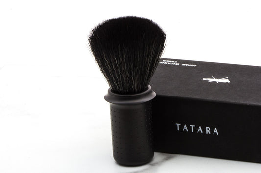TATARA | Synthetic Stainless Steel Shaving Brush - Dark
