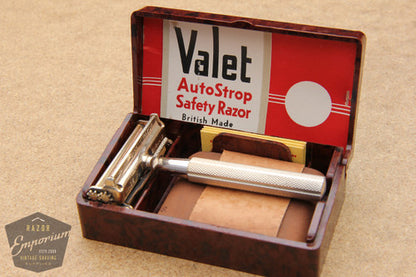 Valet Auto Strop Silver Razor Set w/ Box New Old Stock - Made in England