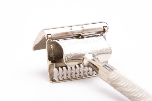 1930s Ever Ready SE Safety Razor with Universal Handle | Factory Nickel Revamp