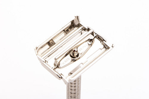1956 B2 Gillette Flare Tip Super Speed Double Edge Safety Razor  | Factory Nickel Revamp