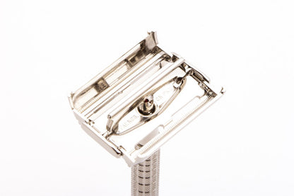 1956 B2 Gillette Flare Tip Super Speed Double Edge Safety Razor  | Factory Nickel Revamp