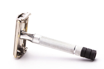 1951 W4 Gillette Black Tip TTO DE Super Speed Safety Razor | Original Condition