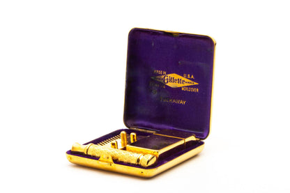 1920's  Gillette New Improved Tuckaway Double Edge Travel Set | Original Condition