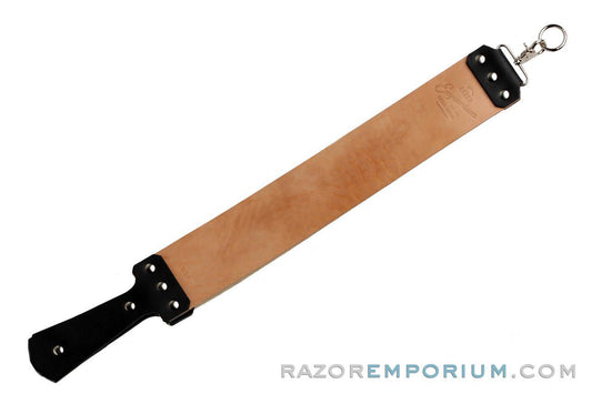 3" Razor Emporium Russet Horsehide & Canvas Straight Razor Strop | Made in USA