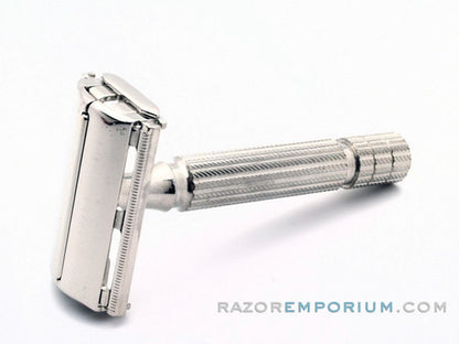 1950's Gillette No. 58 DE Safety Razor w/ Red Case & Blades | Made in England