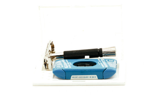 1972 Gillette Black Handle Super Speed Safety Razor With Case & Gillette Blades | S3