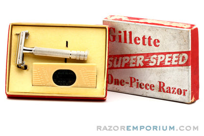 1940's Gillette Super Speed One-Piece Double Edge Razor in Case