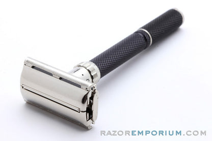 1980 Gillette Super Adjustable "Black Beauty" DE Safety Razor Set A1