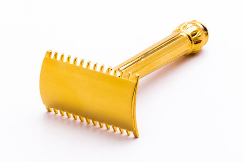 1912 Gillette Ball End Old Type Double Edge Safety Razor - 24k Gold Revamp
