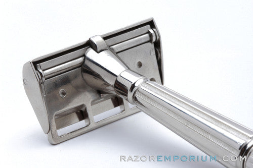 1930's Gem Micromatic Closed Comb Single Edge Safety Razor | Factory Nickel Revamp