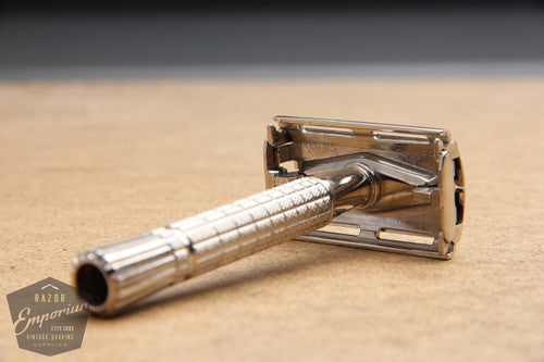 Gillette 1965 Flair Tip DE Super Speed Safety Razor K2 * Nickel REVAMPED