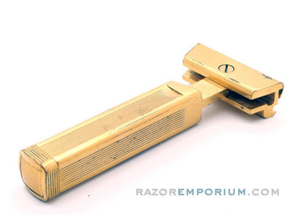1930's Schick Type C3 Gold Repeating Injector Razor w/ Case & Blades