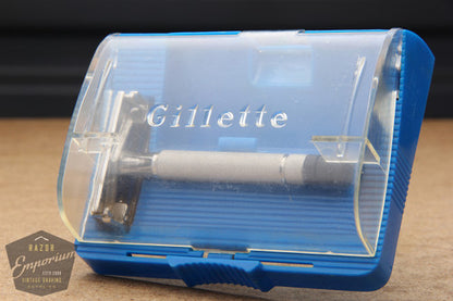 Gillette 1952 Black Tip DE Super Speed in Orig. Blue Case - X2