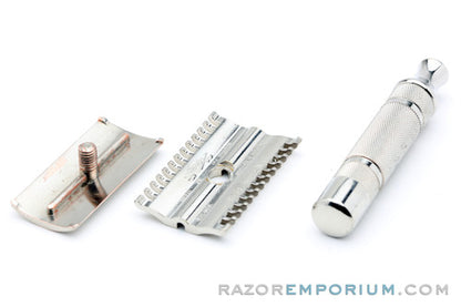1930's Gillette NEW Norfolk / Tuckaway Style Travel DE Safety Razor Set