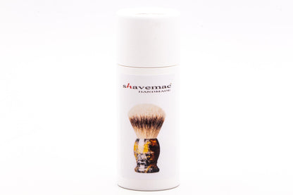 Shavemac |  Silvertip Badger Shave Brush With Slate & Gold Marbled Handle